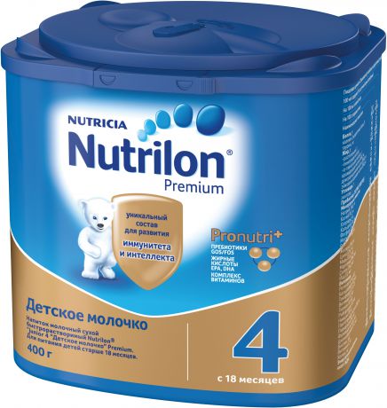 Сухие Nutrilon Детское молочко Nutrilon Premium Junior-4 с 18 месяцев 400 г