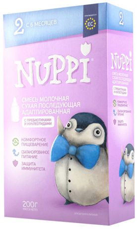 Сухие Nuppi Nuppi 2 (с 6 до 12 месяцев) 200 г