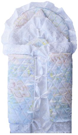 Первые вещи новорожденного Ангел наш Комплект для новорожденного Ангел наш, акварель (11-предметов:конверт,одеяло,чепчик-2шт.,пеленка-2шт.,распашонка-2шт.,уголок,кос