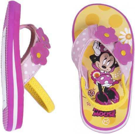 Сланцы (пляжная обувь) Disney minnie Сандалии для пляжа и бассейна для девочки Disney minnie желтый