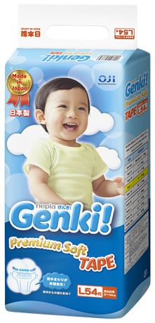 Подгузники Genki L (9-14 кг) 54 шт