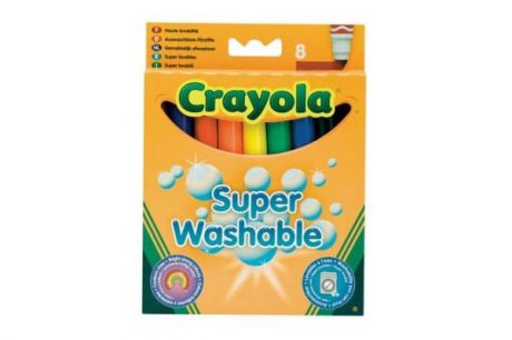 Фломастеры Crayola Фломастеры смываемые Супер чисто с толстым наконечником 8 шт.