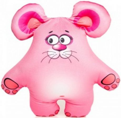 Мягкие игрушки СмолТойс Игрушка-антистресс СмолТойс «Мышонок» 36 см розовая
