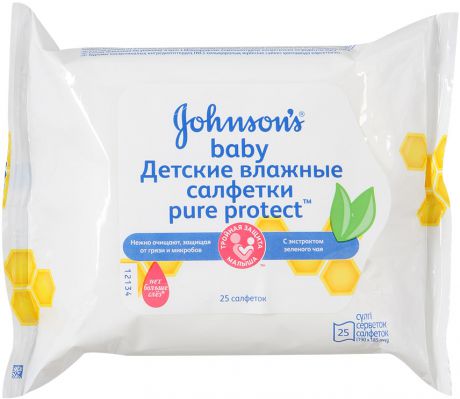 Прокладки и салфетки Johnson's baby Pure protect 25 шт.