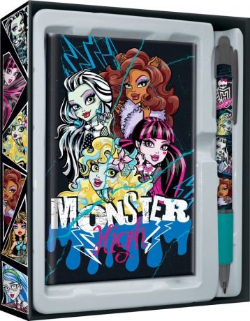 Пеналы и наборы Monster High Набор канцелярский Monster High 2 пр.