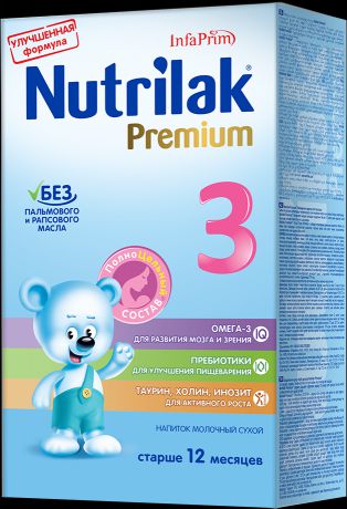 Сухие Nutrilak Nutrilak (InfaPrim) Premium 3 (старше 12 месяцев) 350 г
