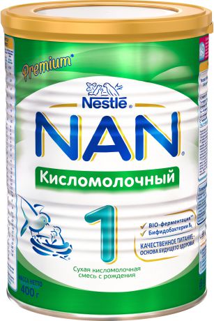 Сухие NAN Смесь NAN 1 кисломолочная с рождения 400 г