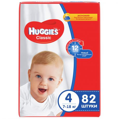 Подгузники Huggies Classic 4 (7-18 кг)