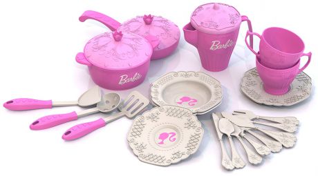 Посуда и наборы продуктов Нордпласт Игровой набор посуды Barbie 21 пр.