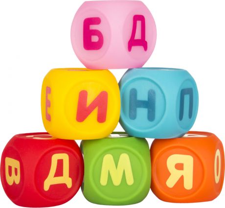 Игрушки для ванны ПОМА Кубики Учим буквы