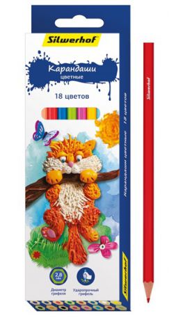 Ручки и карандаши Silwerhof Пластилиновая коллекция 18 цветов