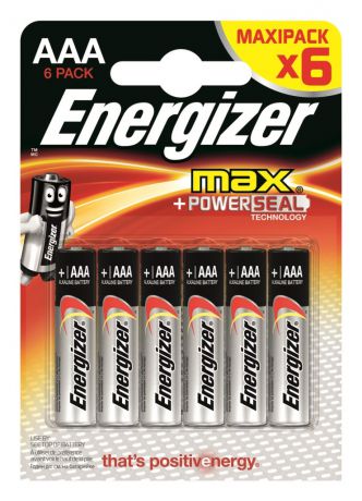 Элементы питания Energizer E92 ААА 6 шт.