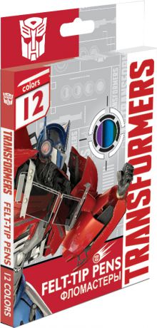 Фломастеры Transformers Набор цветных фломастеров Transformers «Prime» 12 шт.