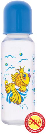 Бутылочки Курносики Бутылочка Курносики «Золотая рыбка» с силиконовой соской с рождения 250 мл