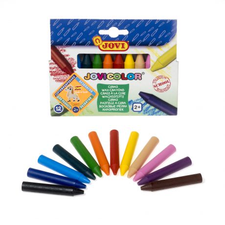 Ручки и карандаши Jovi Мелки восковые JOVI 12 цв.