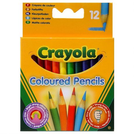 Ручки и карандаши Crayola Набор коротких цветных карандашей Crayola 12 шт.