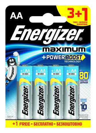Элементы питания Energizer Energizer Maximum AA Промо 4 шт
