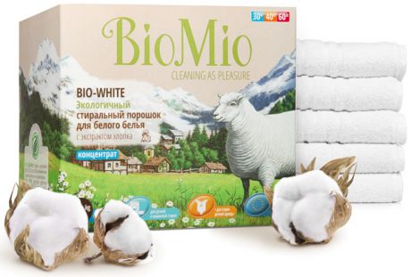 Бытовая химия BIO MIO Стиральный порошок для белого белья BioMio BIO-WHITE концентрат 1,5 кг