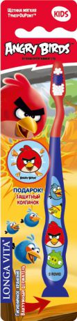 Зубные щетки и пасты LONGA VITA Angry Birds с защитным колпачком от 5 лет