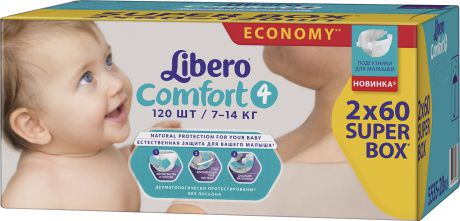 Подгузники Libero Подгузники Libero Comfort 7-14 кг 120 шт