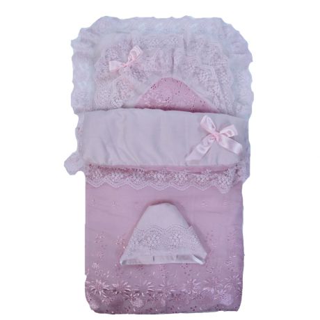 Комплекты на выписку Арго Набор "Нежный" Арго 8 предметов конверт и одеяло Розовый