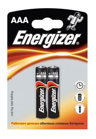 Элементы питания Energizer Элемент питания Energizer AAA 2 шт.