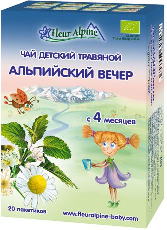 Детский чай Fleur Alpine Чай Fleur Alpine Organic «Альпийский вечер» с 4 мес. 30 г