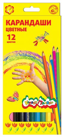 Ручки и карандаши Каляка-Маляка Карандаши цветные Каляка-Маляка 12 цветов