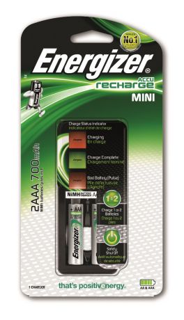 Элементы питания Energizer Accu Recharge Mini, АА/ААA, 2 шт.
