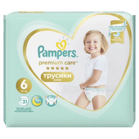 Подгузники-трусики Pampers Premium Care Pants Extra Large 6 (от 15 кг) 31 шт.