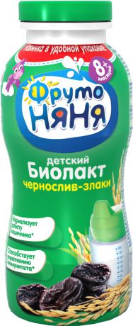 Молочная продукция Фрутоняня Чернослив и злаки 2,9% с 8 мес. 200 мл