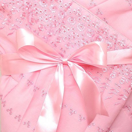 Комплекты на выписку Арго Одеяло нарядное на выписку для девочки АРГО, розовое