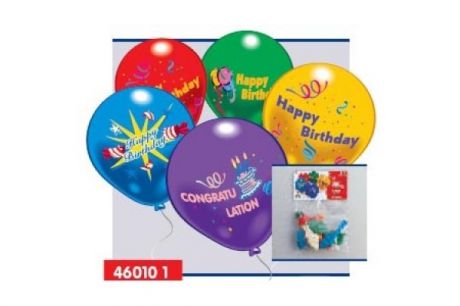 Воздушные шары Everts Набор воздушных шаров Everts «С днем рождения!» 10 шт.