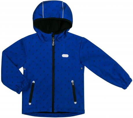 Куртки и ветровки Barkito Куртка для мальчика Barkito, синяя с рисунком