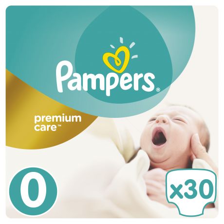 Подгузники Pampers Подгузники Pampers Premium Care 0 (1-2,5 кг) 30 шт.