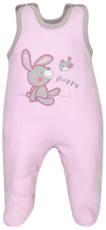 Первые вещи новорожденного Barkito Полукомбинезон для девочки "Зайчонок" Barkito розовый