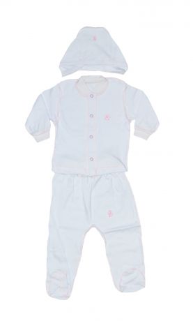 Первые вещи новорожденного Дамонт Комплект (ползунки+шапка+кофта) 3901ИП