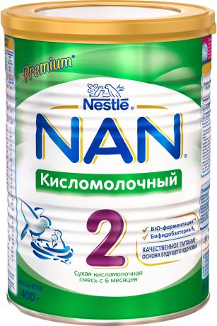 Сухие NAN Смесь NAN 2 кисломолочная с 6 мес. 400 г