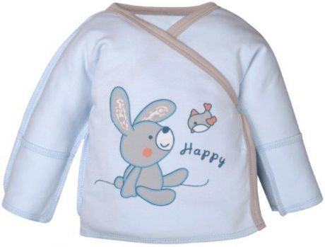 Первые вещи новорожденного Barkito Распашонка для мальчика "Зайчонок" Barkito голубой