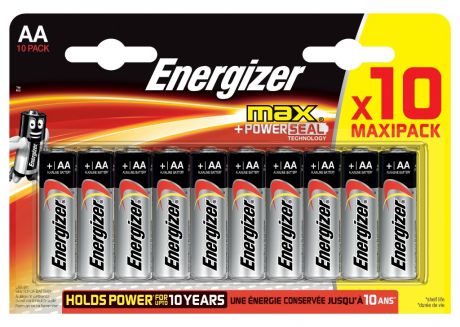 Элементы питания Energizer Max E91 AA 10 шт.