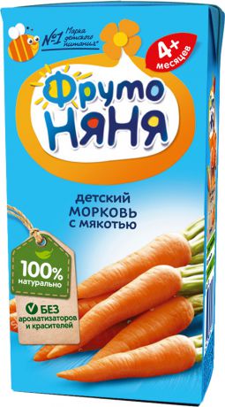 Напитки Фрутоняня Нектар ФрутоНяня Морковь с 4 мес. 200 мл