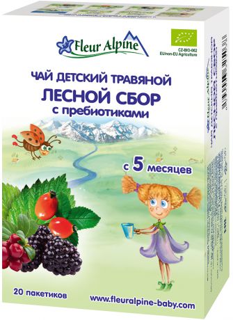 Детский чай Fleur Alpine Чай Fleur Alpine Лесной сбор с пребиотиками с 5 мес. 30 г