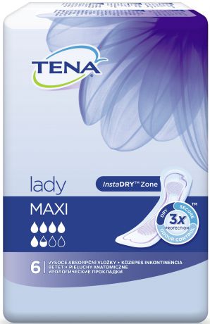 Прокладки и салфетки Tena Прокладки урологические Tena «Lady» maxi 6 шт.