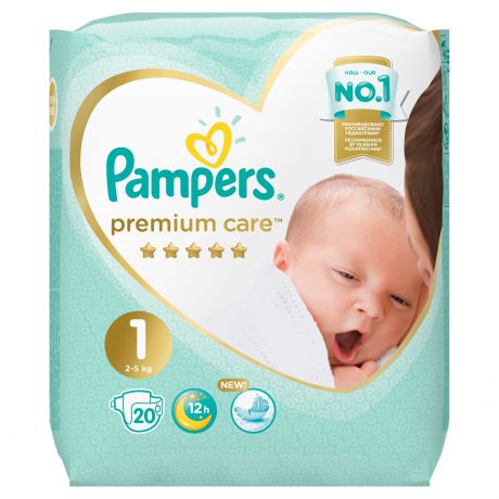 Подгузники Pampers Premium Care Newborn 1 (2-5 кг) 20 шт.