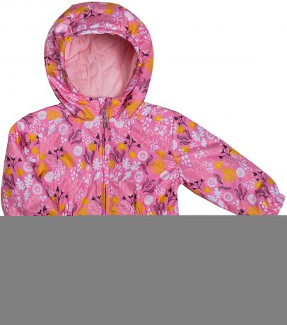 Куртки и ветровки Barkito Куртка для девочки Barkito, розовая с рисунком