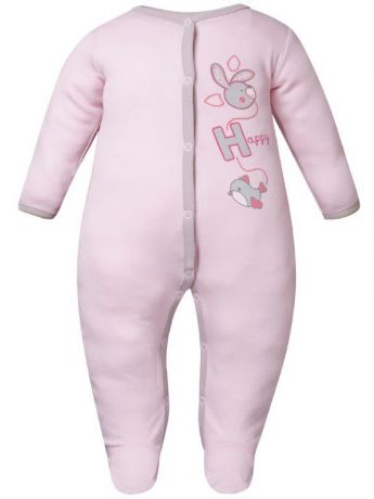 Первые вещи новорожденного Barkito Комбинезон для девочки "Зайчонок" Barkito розовый