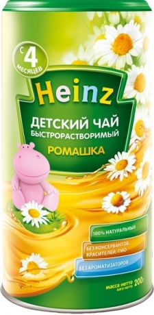 Детский чай Heinz Чай Heinz Ромашка быстрорастворимый с 4 мес. 200 г
