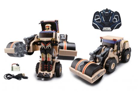 Роботы 1toy Робот-трансформер р/у 1Toy 47 см бежевый