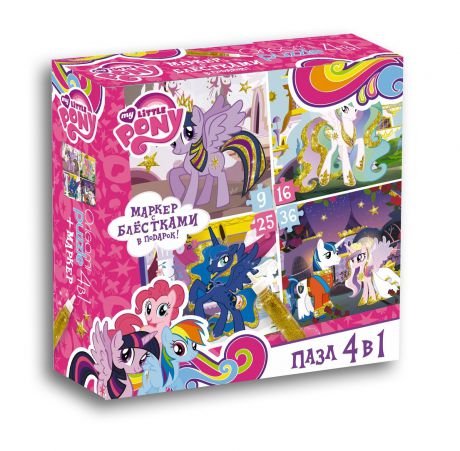My Little Pony My Little Pony Пазл Origami «My Little Pony» 4 в 1, маркер в подарок