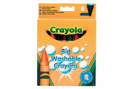 Ручки и карандаши Crayola Мелки восковые Crayola смываемые большие 8 шт.